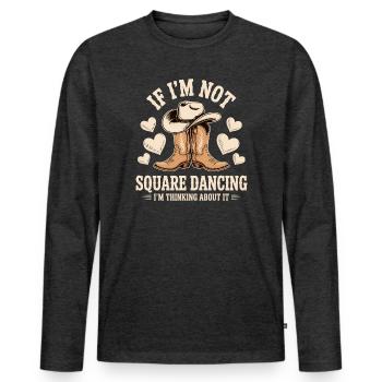 Square Dancing Square Dancer Geschenk - Männer Premium Bio Langarmshirt - Anthrazit meliert - Vorne - Nico (187cm)