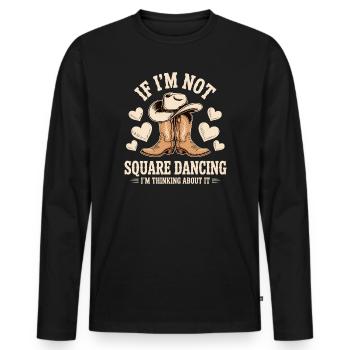 Square Dancing Square Dancer Geschenk - Männer Premium Bio Langarmshirt - Schwarz - Vorne - Nico (187cm)
