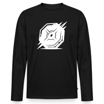 Weights Symbol - Men's Premium Organic Long Sleeve Shirt - black - Front - Nico (187cm)