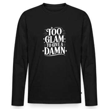 Trop glamour pour s’en soucier - T-shirt manches longues Premium bio Homme - noir - Devant - Nico (187cm)