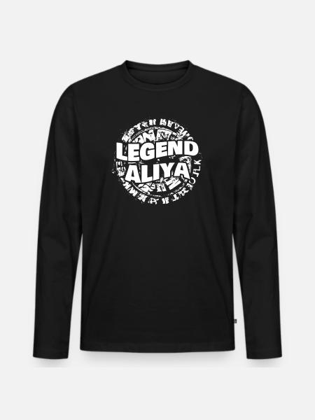 Aliya as a first name - Men's Premium Organic Long Sleeve Shirt - black