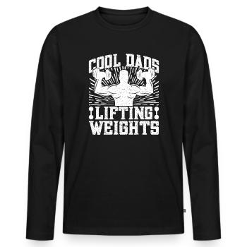 Gymnase de musculation bodybuilder Cool Dads Dads - T-shirt manches longues Premium bio Homme - noir - Devant - Nico (187cm)