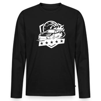 Auto Tacho Kmh Symbol - Männer Premium Bio Langarmshirt - Schwarz - Vorne - Nico (187cm)