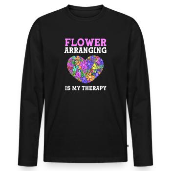 Floristry Florist Florist Bouquet - Men's Premium Organic Long Sleeve Shirt - black - Front - Nico (187cm)
