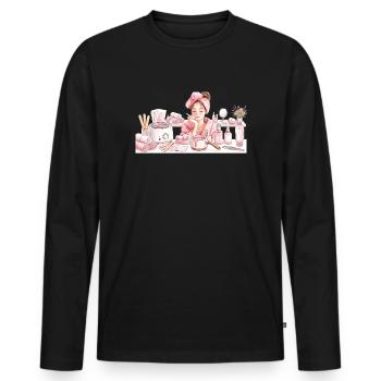 Rituel Spa Rose - soins beauté - T-shirt manches longues Premium bio Homme - noir - Devant - Nico (187cm)