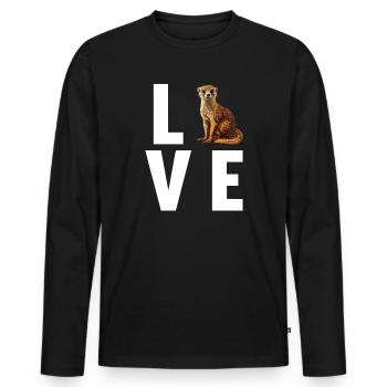 La mangouste de la mangouste - T-shirt manches longues Premium bio Homme - noir - Devant - Nico (187cm)