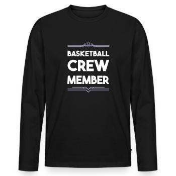 Basketball Crew - Men's Premium Organic Long Sleeve Shirt - black - Front - Nico (187cm)