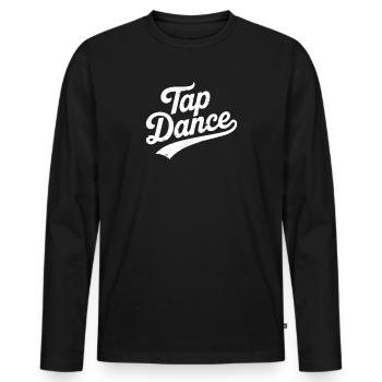 Cadeau de claquettes Tap Dancer - T-shirt manches longues Premium bio Homme - noir - Devant - Nico (187cm)