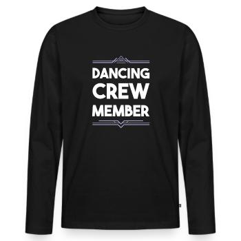 Dancing Crew - Männer Premium Bio Langarmshirt - Schwarz - Vorne - Nico (187cm)