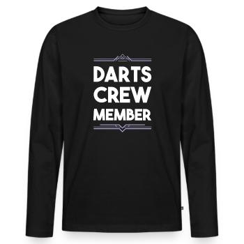 Darts Crew - Männer Premium Bio Langarmshirt - Schwarz - Vorne - Nico (187cm)