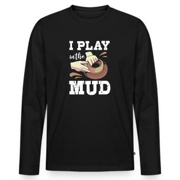 pottery - Men's Premium Organic Long Sleeve Shirt - black - Front - Nico (187cm)