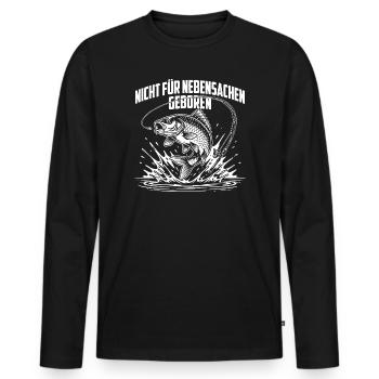 Raubfisch Angeln - Männer Premium Bio Langarmshirt - Schwarz - Vorne - Nico (187cm)