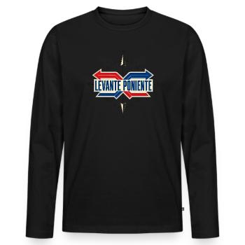Levante Poniente Andalucia Kitesurfing Wind Compas - Men's Premium Organic Long Sleeve Shirt - black - Front - Nico (187cm)