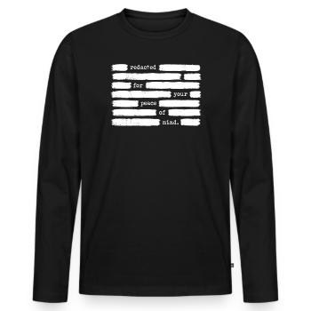 Un blackout pour des raisons de sécurité. Gouvernement - T-shirt manches longues Premium bio Homme - noir - Devant - Nico (187cm)