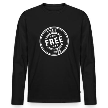 Free Stempel - Männer Premium Bio Langarmshirt - Schwarz - Vorne - Nico (187cm)