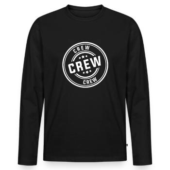 Tampon de l’équipage - T-shirt manches longues Premium bio Homme - noir - Devant - Nico (187cm)