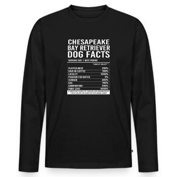 Retriever de la baie de Chesapeake - T-shirt manches longues Premium bio Homme - noir - Devant - Nico (187cm)