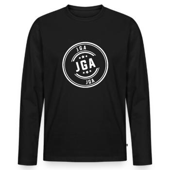 Bachelor Party - Men's Premium Organic Long Sleeve Shirt - black - Front - Nico (187cm)