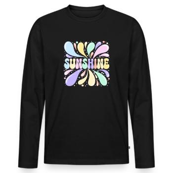 Sunshine Pastel and Sparkles - Men's Premium Organic Long Sleeve Shirt - black - Front - Nico (187cm)
