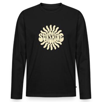 Psychedelic Sun Rays - Men's Premium Organic Long Sleeve Shirt - black - Front - Nico (187cm)