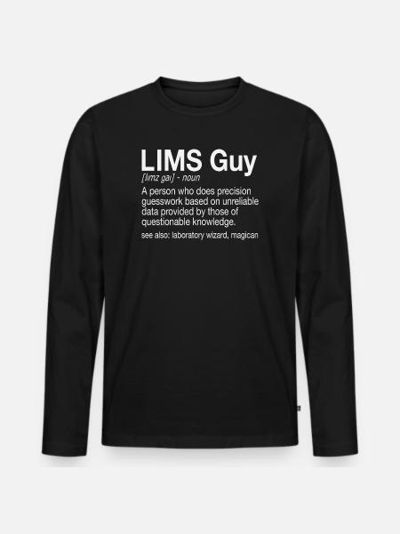 LIMS Guy Laboratory Information Management Labor - Premium økologisk langærmet T-shirt til mænd - sort