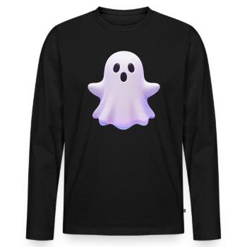 Art Pop Fantôme Pastel - T-shirt manches longues Premium bio Homme - noir - Devant - Nico (187cm)
