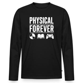 Physical Forever Gamer Geek Gaming - Männer Premium Bio Langarmshirt - Schwarz - Vorne - Nico (187cm)