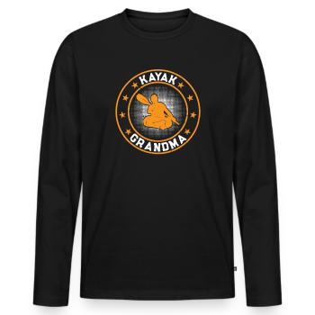 Kayak Grandpa Kayaking Grandpa Kayaker - Men's Premium Organic Long Sleeve Shirt - black - Front - Nico (187cm)