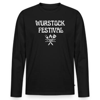 Wurstock Festival - Men's Premium Organic Long Sleeve Shirt - black - Front - Nico (187cm)