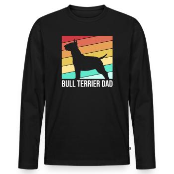 Bull terrier - Men's Premium Organic Long Sleeve Shirt - black - Front - Nico (187cm)