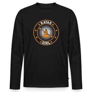 Fille kayakiste Fille kayakiste - T-shirt manches longues Premium bio Homme - noir - Devant - Nico (187cm)