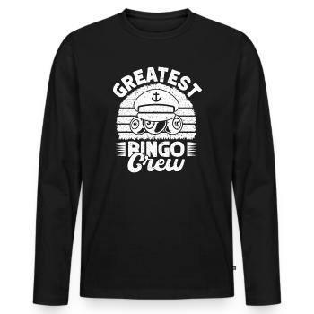 Bingo Joueur de Bingo Greatest Crew Bingo - T-shirt manches longues Premium bio Homme - noir - Devant - Nico (187cm)