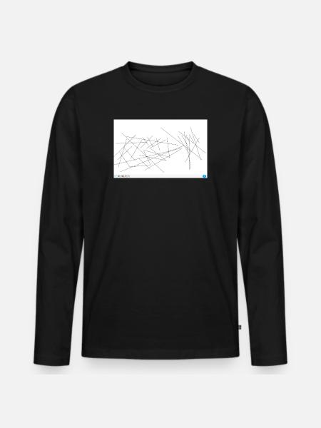 Jagged line abstraction - Men's Premium Organic Long Sleeve Shirt - black