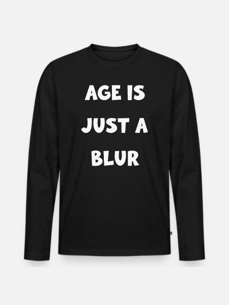 L’âge est juste flou - T-shirt manches longues Premium bio Homme - noir