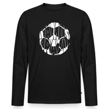 Los geht's Team Brasilien Fußball verzerrter Typ Burst - Männer Premium Bio Langarmshirt - Schwarz - Vorne - Nico (187cm)