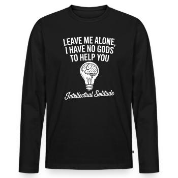 Intellectual Solitude Lightbulb - Men's Premium Organic Long Sleeve Shirt - black - Front - Nico (187cm)