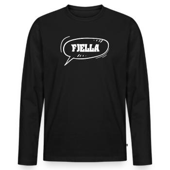 Fjella en tant que comique - T-shirt manches longues Premium bio Homme - noir - Devant - Nico (187cm)