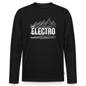 Conception des ondes électro - T-shirt manches longues Premium bio Homme - noir - Devant - Nico (187cm)
