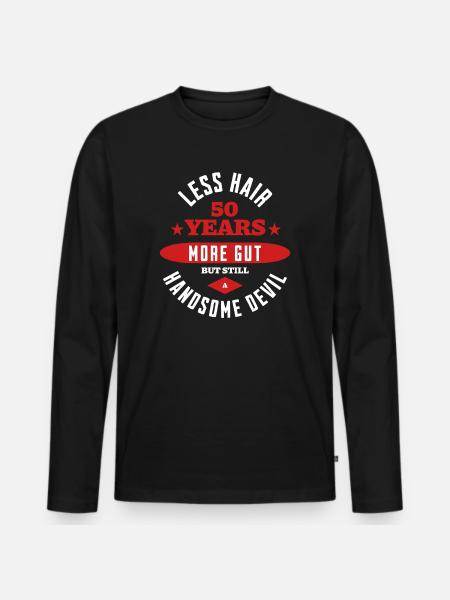 50e anniversaire Devil - T-shirt manches longues Premium bio Homme - noir