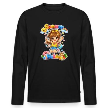 Summer Girl - Männer Premium Bio Langarmshirt - Schwarz - Vorne - Nico (187cm)