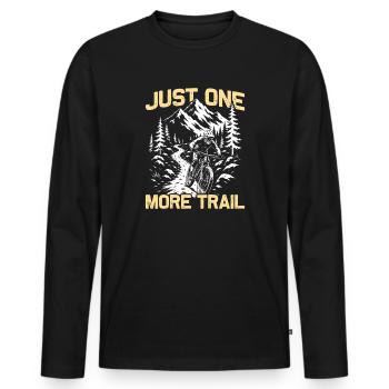 Un sentier de plus Vélo VTT Descente - T-shirt manches longues Premium bio Homme - noir - Devant - Nico (187cm)