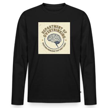 T-shirt du département de la surpensée - Vintage - T-shirt manches longues Premium bio Homme - noir - Devant - Nico (187cm)