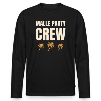 Équipe de la Malle Party Holiday à Majorque Enterrement de vie de garçon Été - T-shirt manches longues Premium bio Homme - noir - Devant - Nico (187cm)