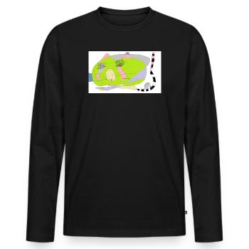 elefant - T-shirt manches longues Premium bio Homme - noir - Devant - Nico (187cm)