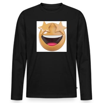 Sourire d’observation des étoiles - T-shirt manches longues Premium bio Homme - noir - Devant - Nico (187cm)