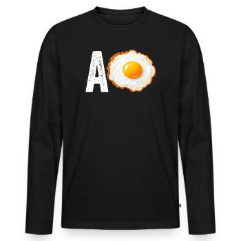 A Huevo. Funny Mexican Hispanic Sla - Men's Premium Organic Long Sleeve Shirt - black - Front - Nico (187cm)