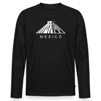 Mexico Visit Tourism Tourist Mexican Country Méxic - Men's Premium Organic Long Sleeve Shirt - black - Front - Nico (187cm)