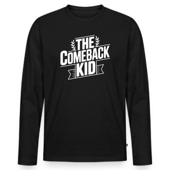 The Comeback Kid - Men's Premium Organic Long Sleeve Shirt - black - Front - Nico (187cm)