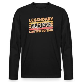 Marieke légendaire - T-shirt manches longues Premium bio Homme - noir - Devant - Nico (187cm)