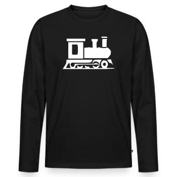 Train Train Travel Travel Holiday Gift - Men's Premium Organic Long Sleeve Shirt - black - Front - Nico (187cm)